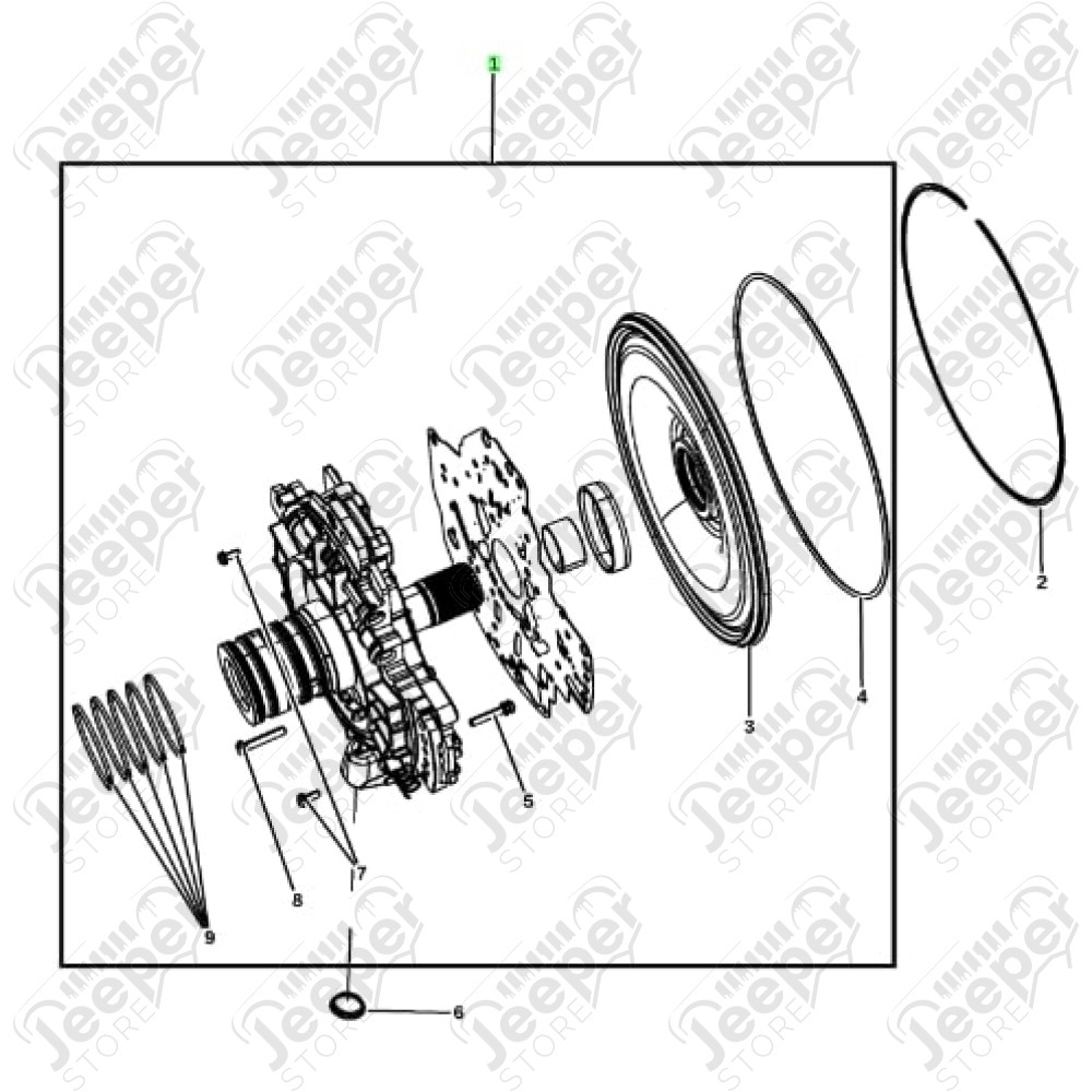 Pompe à huile complète pour boite automatique 5 vitesses (545RFE) 2.8L CRD (177ch. Moteur VM) - Jeep Wrangler JK