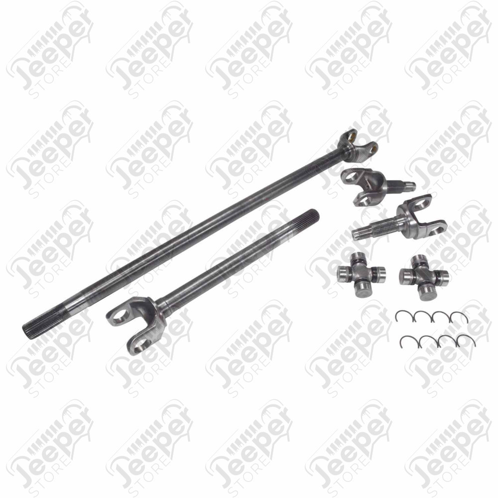 Kit 2 arbres de roues avant renforcés 27 cannelures (acier: 4340) SANS ABS, Jeep Wrangler YJ, TJ, Cherokee XJ, Grand Cherokee ZJ, ZG - ZAW24110