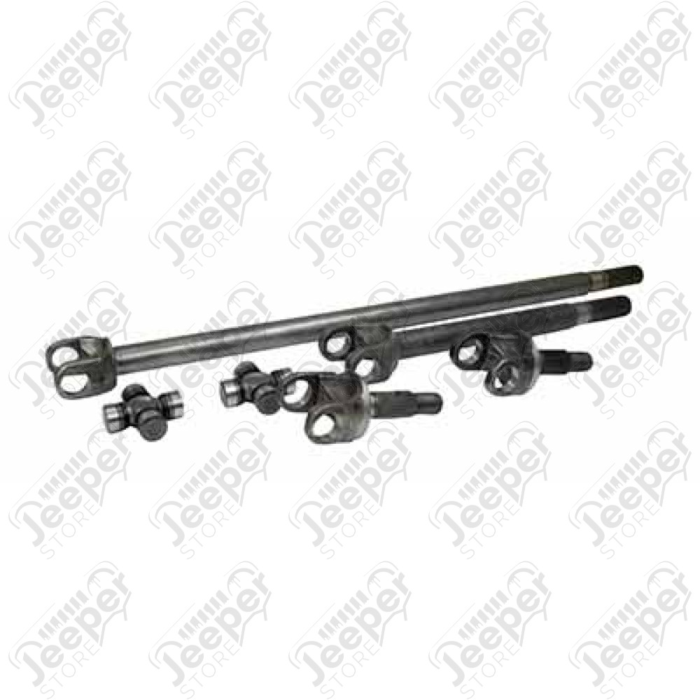 Kit 2 arbres de roues avant renforcés 27 cannelures (acier: 4340) SANS ABS, Jeep Wrangler YJ, TJ, Cherokee XJ, Grand Cherokee ZJ, ZG - ZAW24110