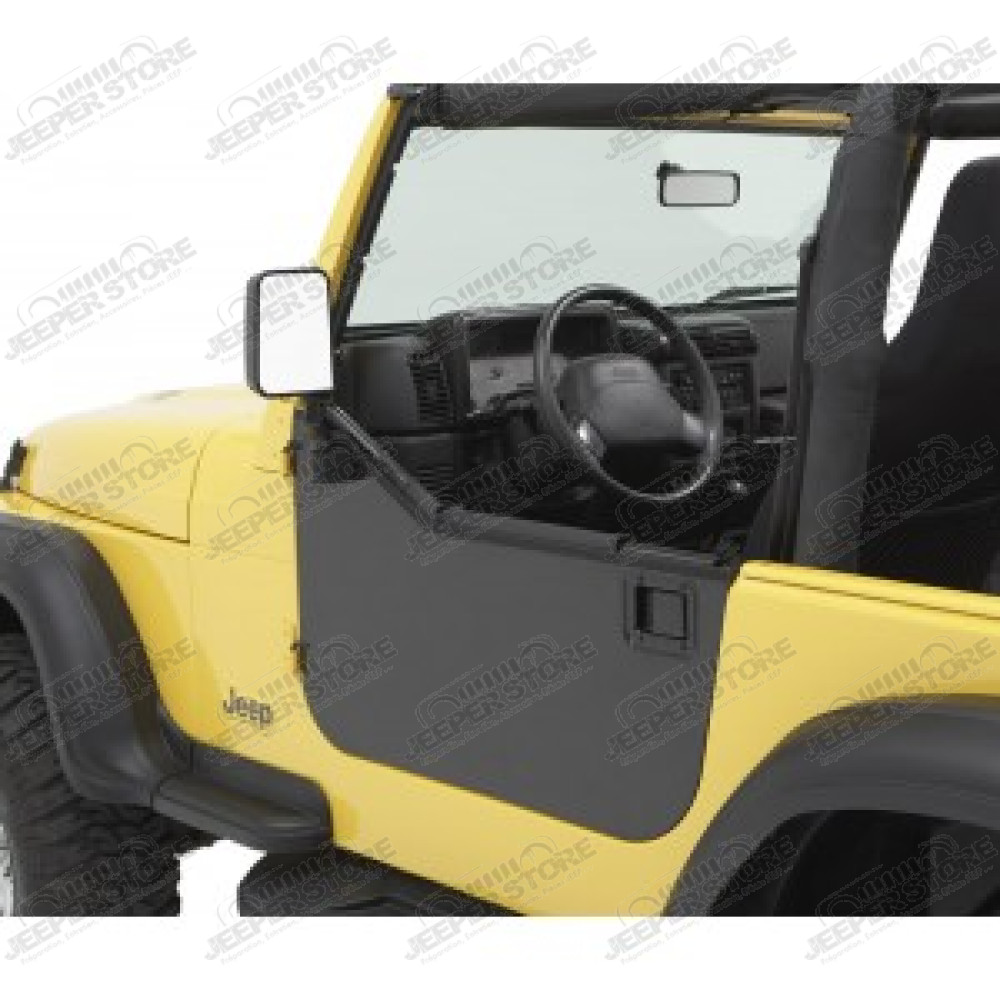 Kit de 2 panneaux extérieur pour demi porte tubulaire Bestop modèle : "HighRock" pour Jeep CJ, Wrangler YJ, Wrangler TJ