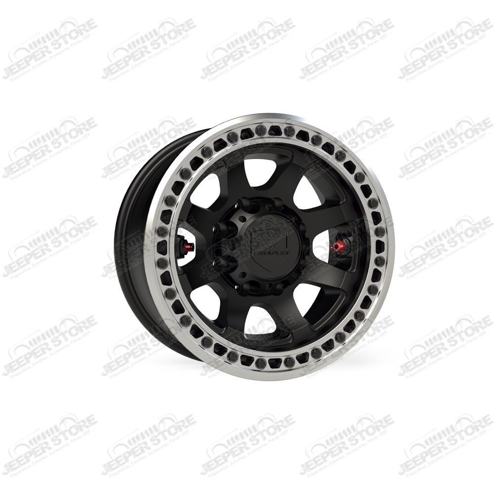 Olympus Beadlock Off-Road Wheel – 8x6.5” – -12mm – Metallic Black