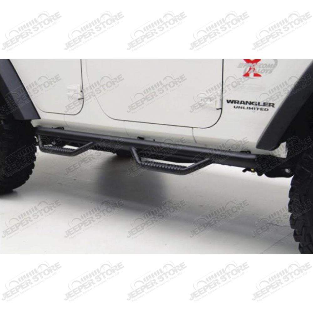 Kit de marchepieds noir avec marches - Jeep Wrangler JK Unlimited (4 portes) - 11596.02