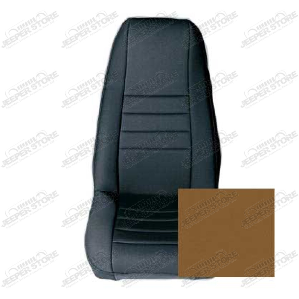 Kit de housses de sièges avant - Couleur : Marron - Jeep Wrangler TJ - 29226-37 / K051030G804