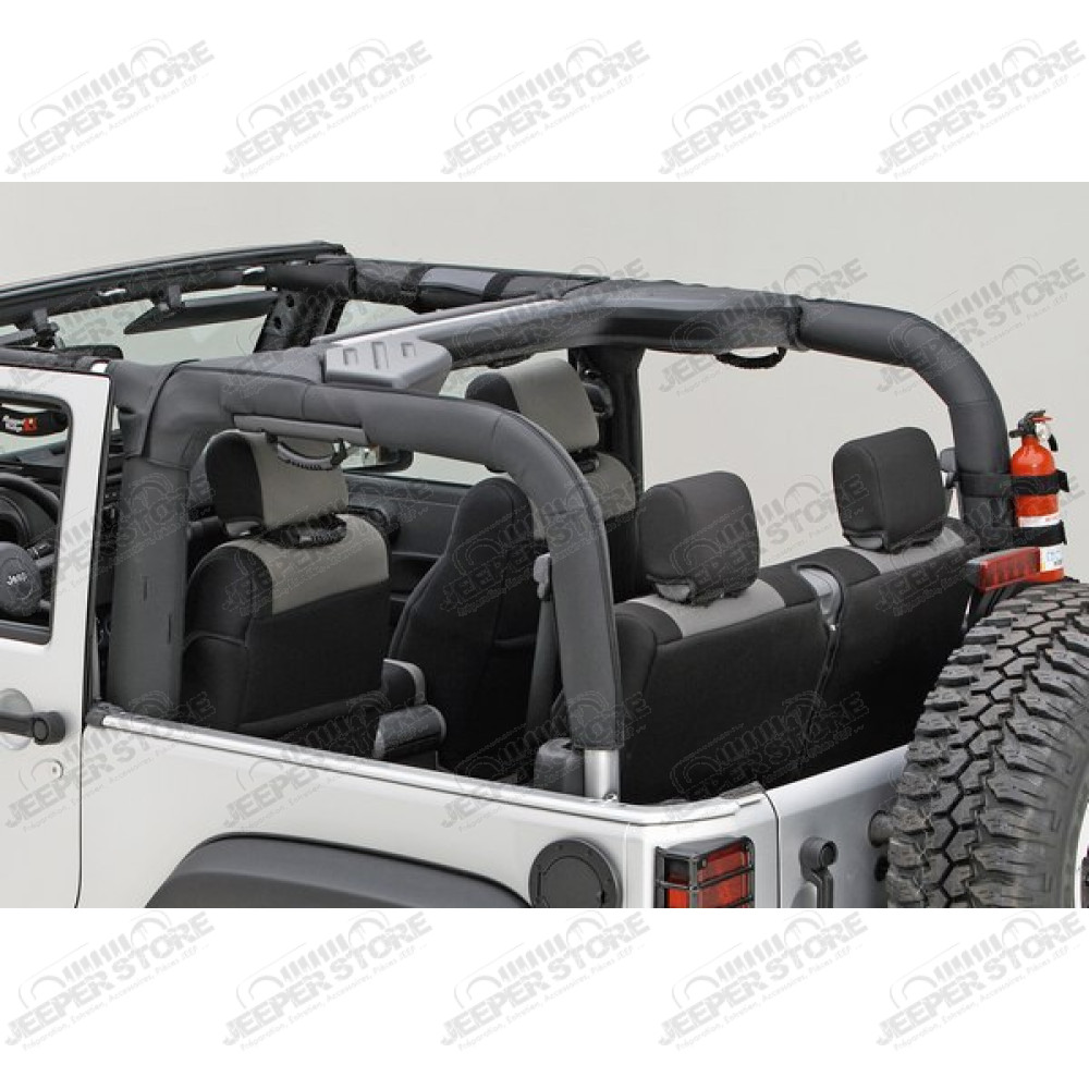 Kit housses arceaux de sécurité, couleur: noir Jeep Wrangler JK (2 portes)