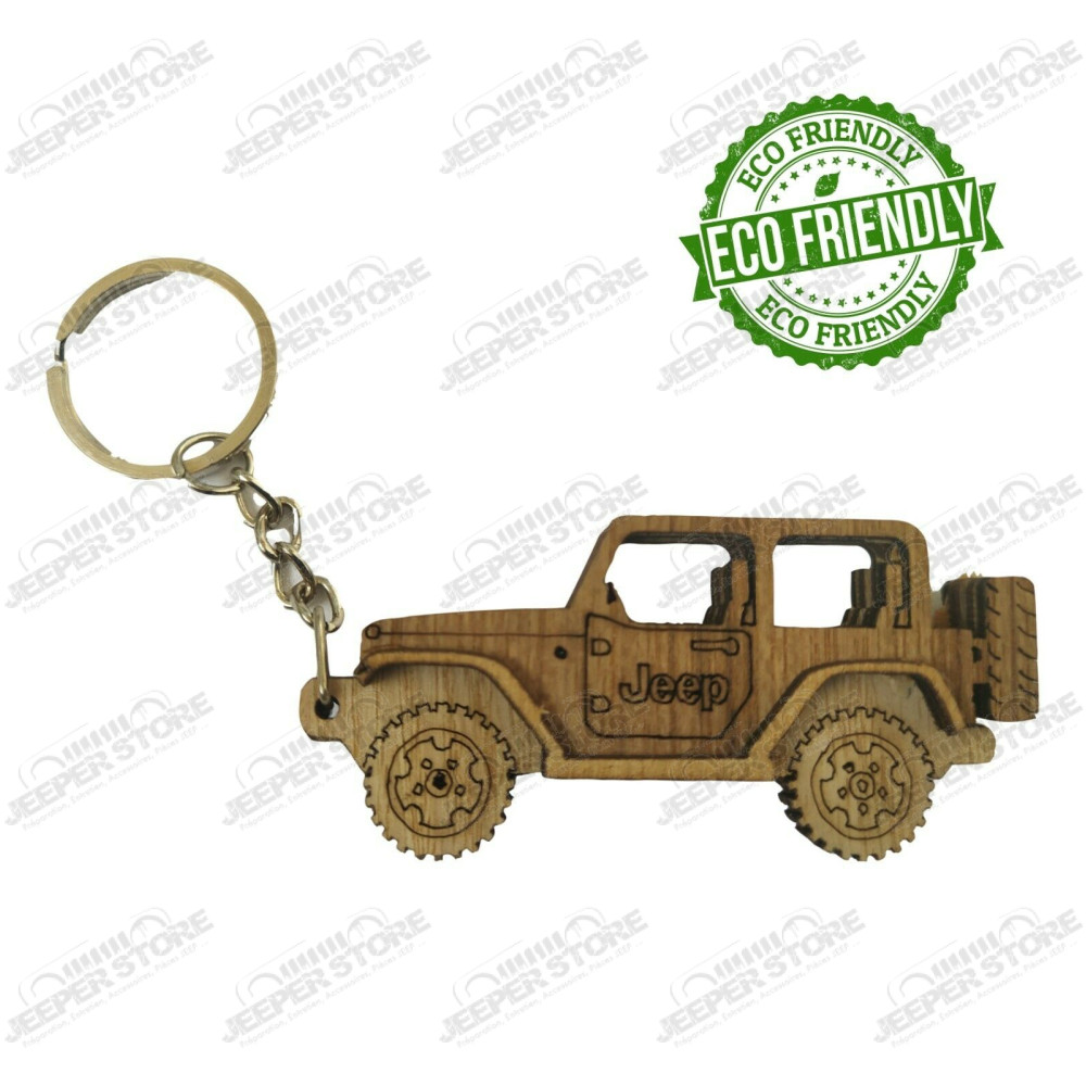 Porte clef en bois Jeep