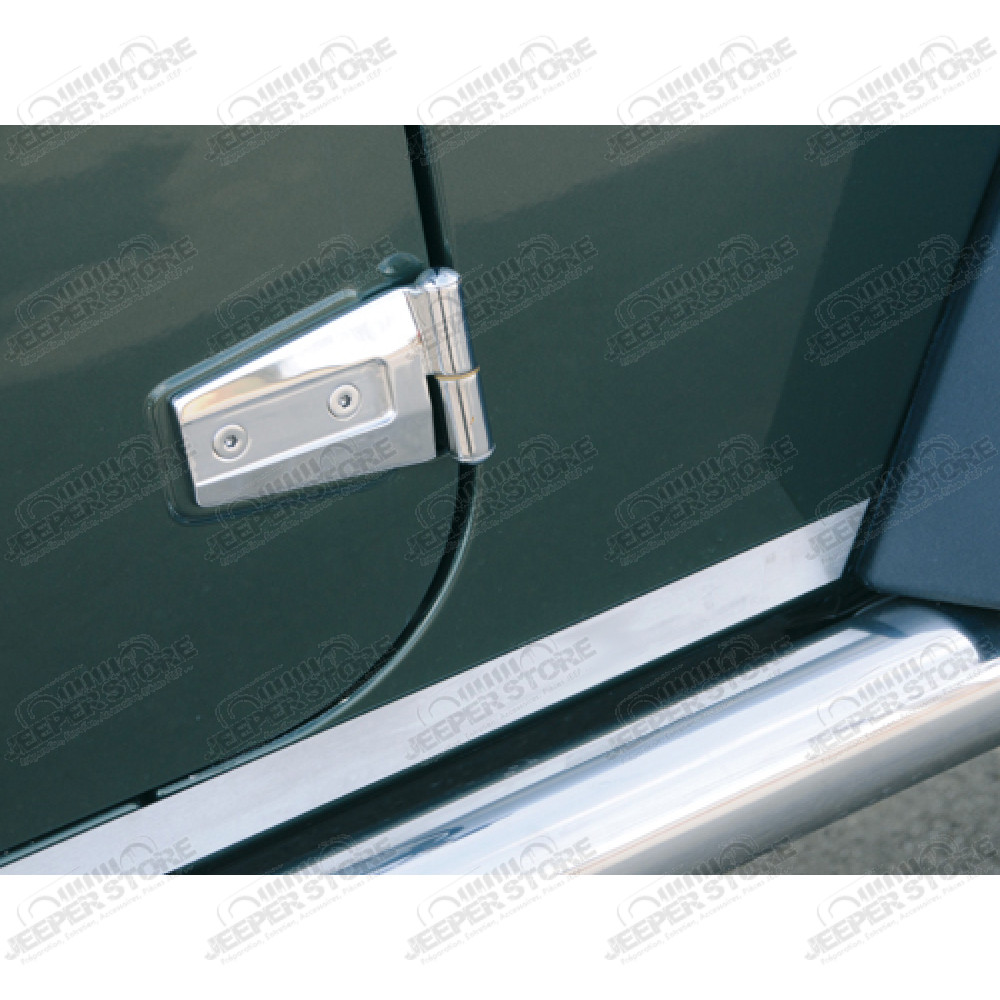 Protection de bas de caisse latérales acier/inox, 2 portes, Wrangler JK vendu par paire (gauche et droite)