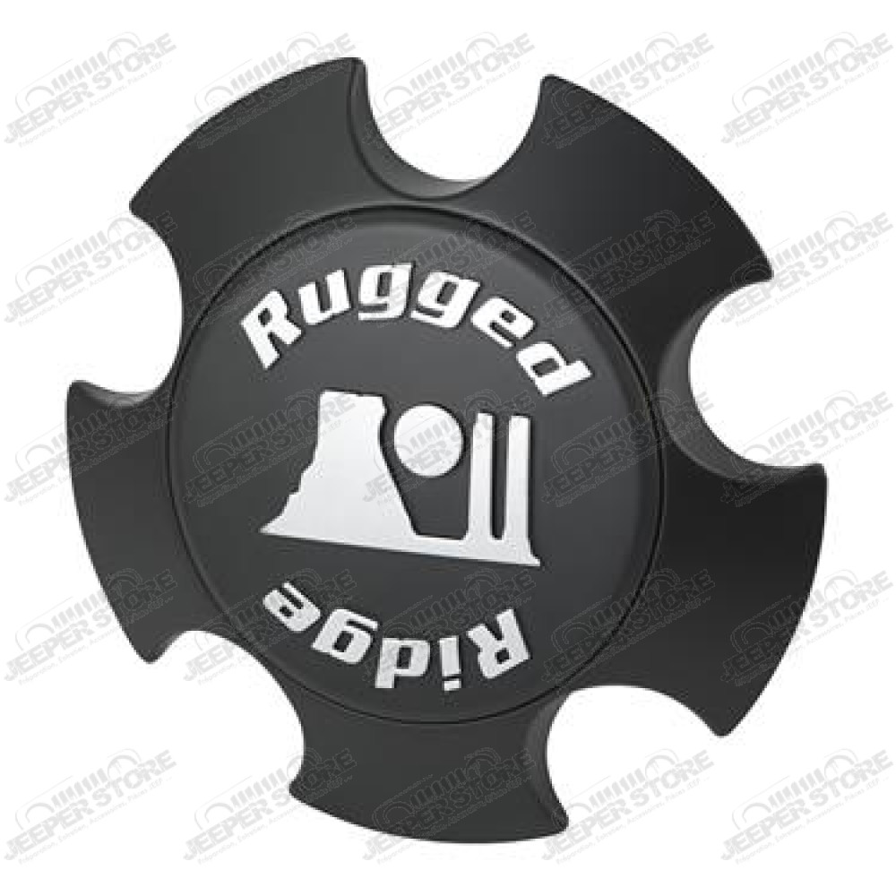 Cache moyeu noir mat jante aluminium Rugged Ridge XHD Series (entraxe 5x127 / diamètre : 71.50mm) - 15305.51