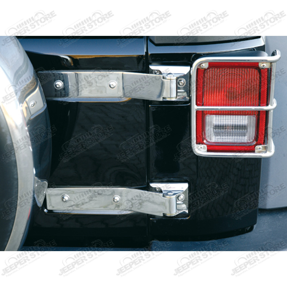 Kit charnières de ridelle de coffre acier inox Jeep Wrangler JK