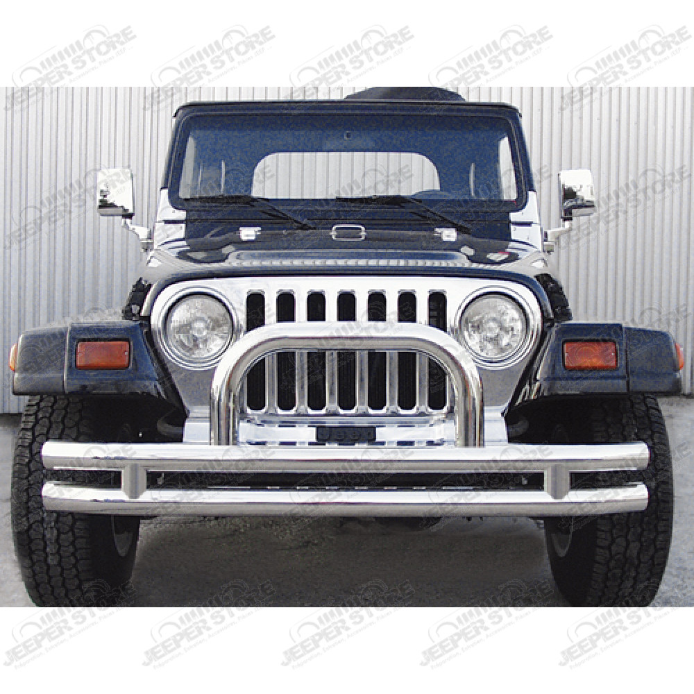 Pare chocs avant double tube acier inox "California" - Jeep Wrangler TJ - BJB44-FS