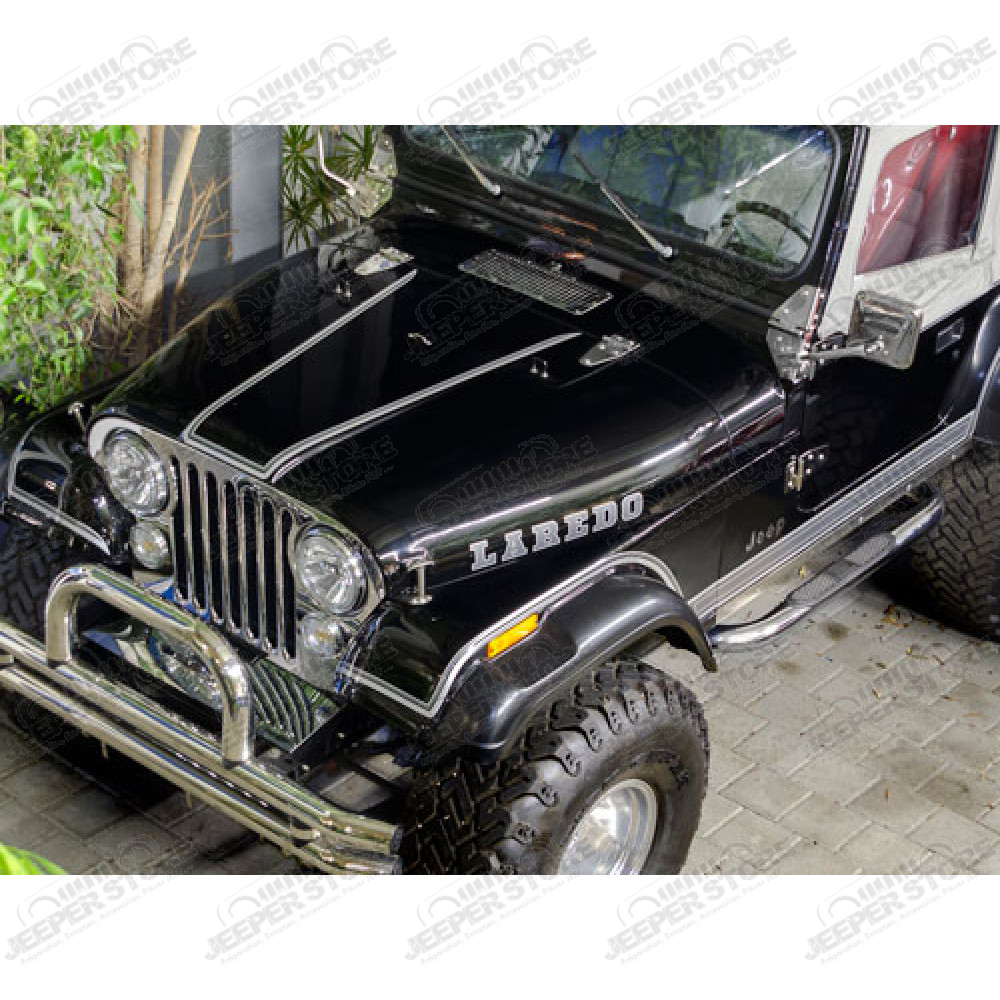 Kit autocollants LAREDO - Couleur : Argent - Jeep CJ7 - 1666.09