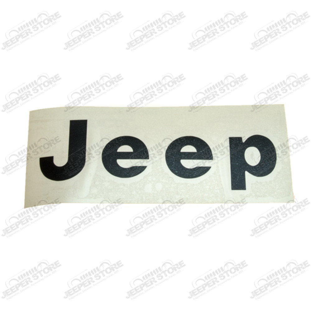 Autocollant "Jeep" , couleur noir (il ce trouve sur le coté de la caisse des Wrangler YJ, TJ et CJ)