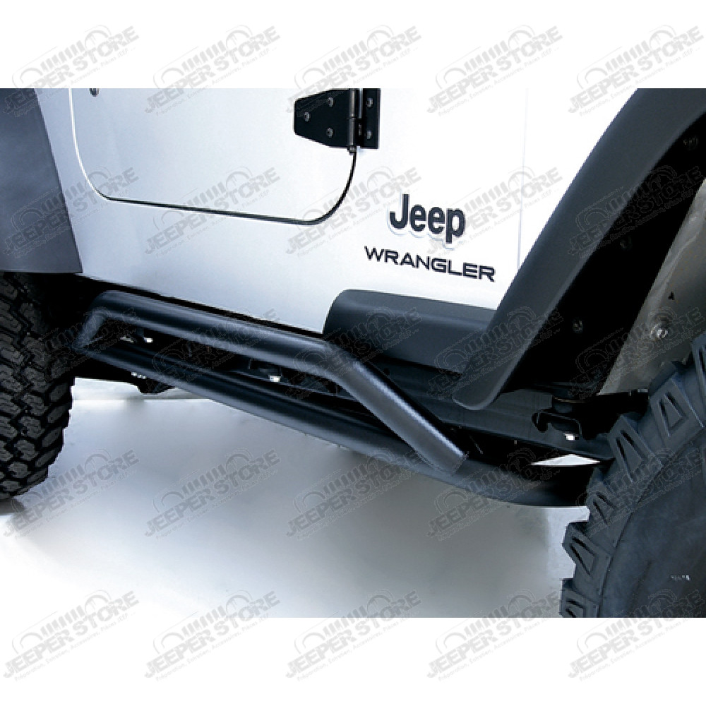 Kit de tubes de protection latéraux Rock Crawler couleur noir Jeep Wrangler TJ