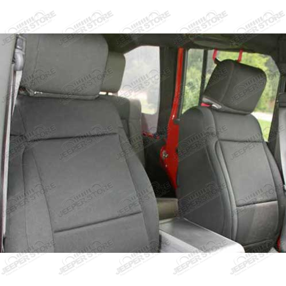 Kit de housses de sièges avant noir en néoprène - Jeep Wrangler JK - 1605.20 / 13214.01 / 391321401