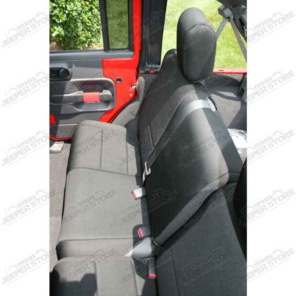 Kit de housses de banquette arrière noir en néoprène Jeep Wrangler JK Unlimited (4 portes) 