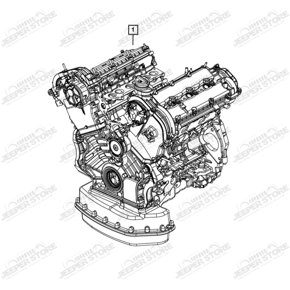 Moteur nu 3.0L CRD V6 (VM) 250 chevaux - Jeep Grand Cherokee WL / WK2 - 05158050AI / 5158050AI / 5158050AH / 05158050AH