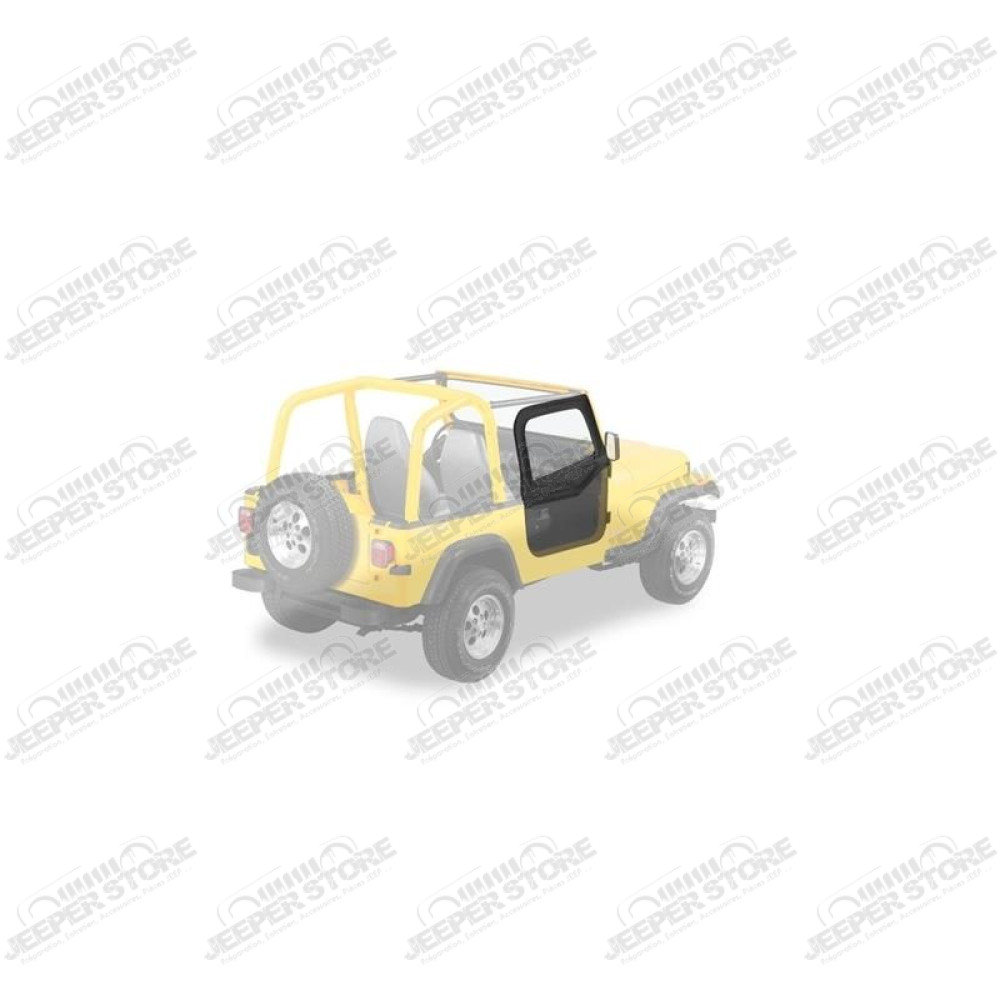 Fenêtres amovibles pour demi-porte - Couleur : Black Crush - Jeep CJ, Jeep Wrangler YJ - 51780-01