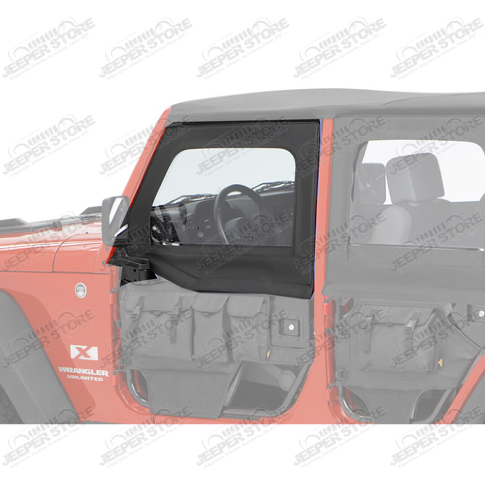 Kit de fenêtres amovible pour demi portes tubulaires avant Jeep Wrangler JK
