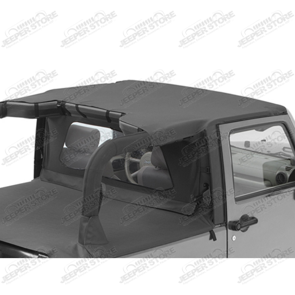 Bikini court Header - Couleur : Black Diamond - Jeep Wrangler JK 2 portes