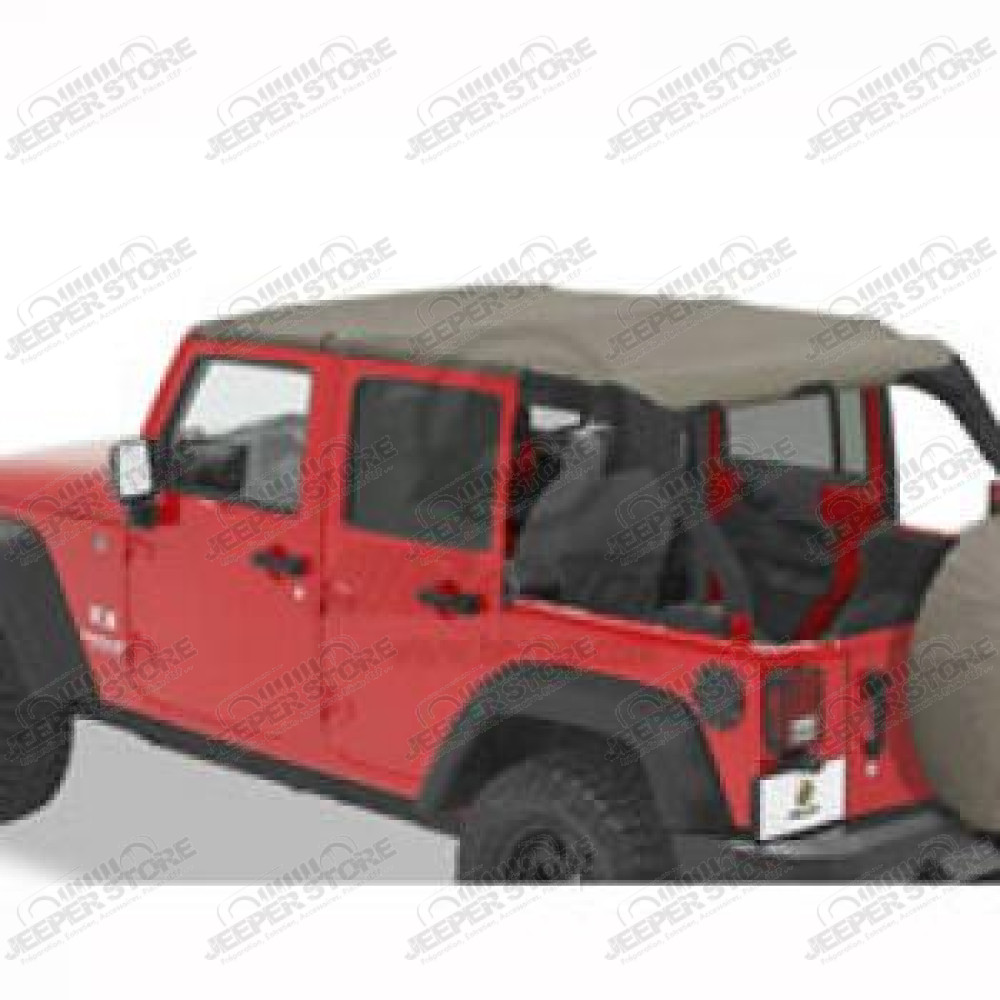 Bikini header version Safari - Couleur : Khaki Diamond - Jeep Wrangler JK Unlimited 4 portes