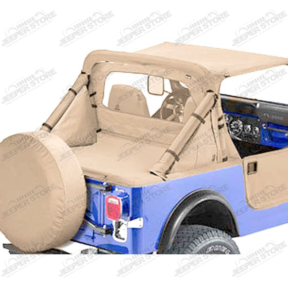 Sacs de rangement latéraux pour arceaux de sécurité (la paire) - Couleur: Sable (beige) - Jeep CJ5, CJ7 et Wrangler YJ
