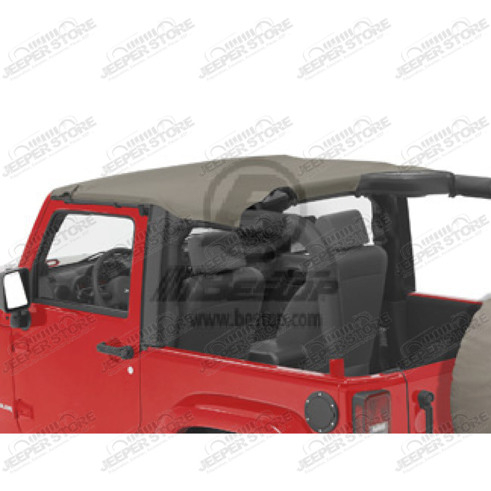 Bikini court Header - Couleur : Khaki Diamond - Jeep Wrangler JK 2 portes