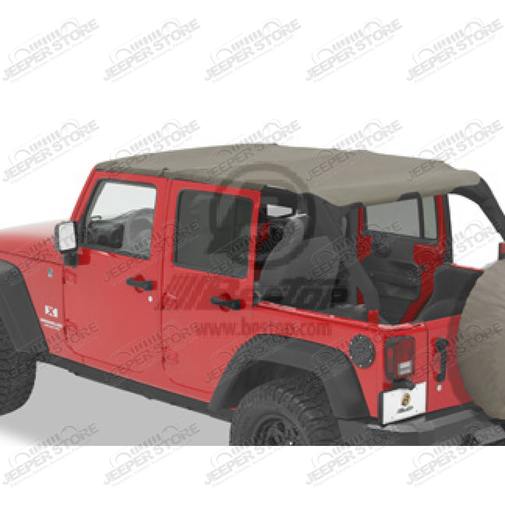 Bikini Header version Safari - Couleur : Khaki Diamond - Jeep Wrangler JK Unlimited 4 portes