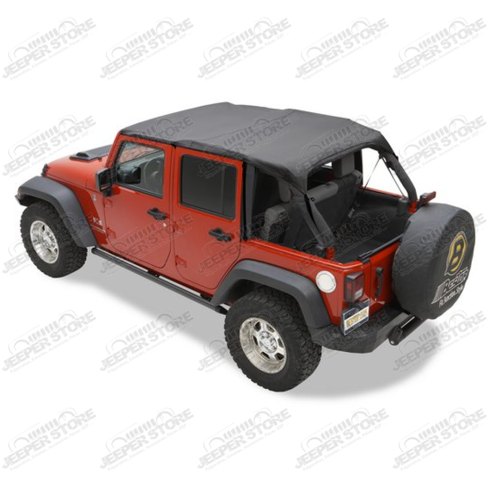 Bikini header version Safari - Couleur : Black Diamond - Jeep Wrangler JK Unlimited 4 portes - 41526-35