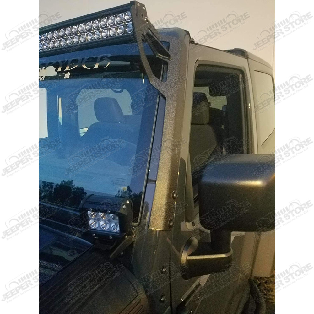 Rampe de lampe portée pour barre de LED 50" + fixations en bas pour projecteurs Jeep Wrangler JK