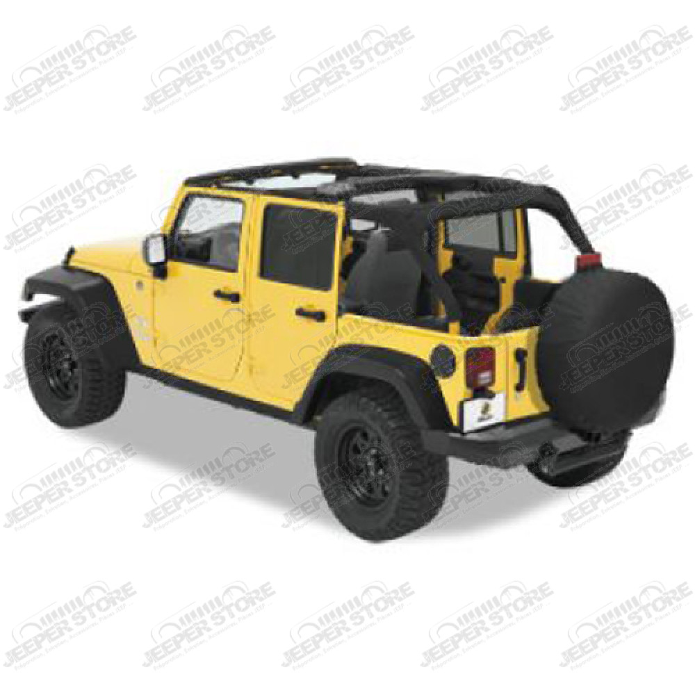 Kit housses arceaux de sécurité, couleur: noir Jeep Wrangler JK Unlimited (4 portes)