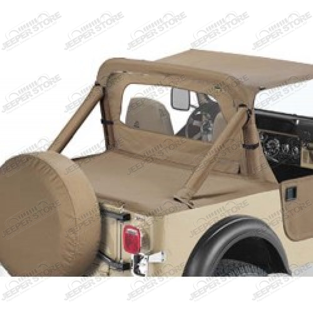 Couverture de plateau de chargement "Duster" (vendue sans armature) Couleur Marron - Jeep CJ7 et Wrangler YJ - 90003-37 / 90003-07
