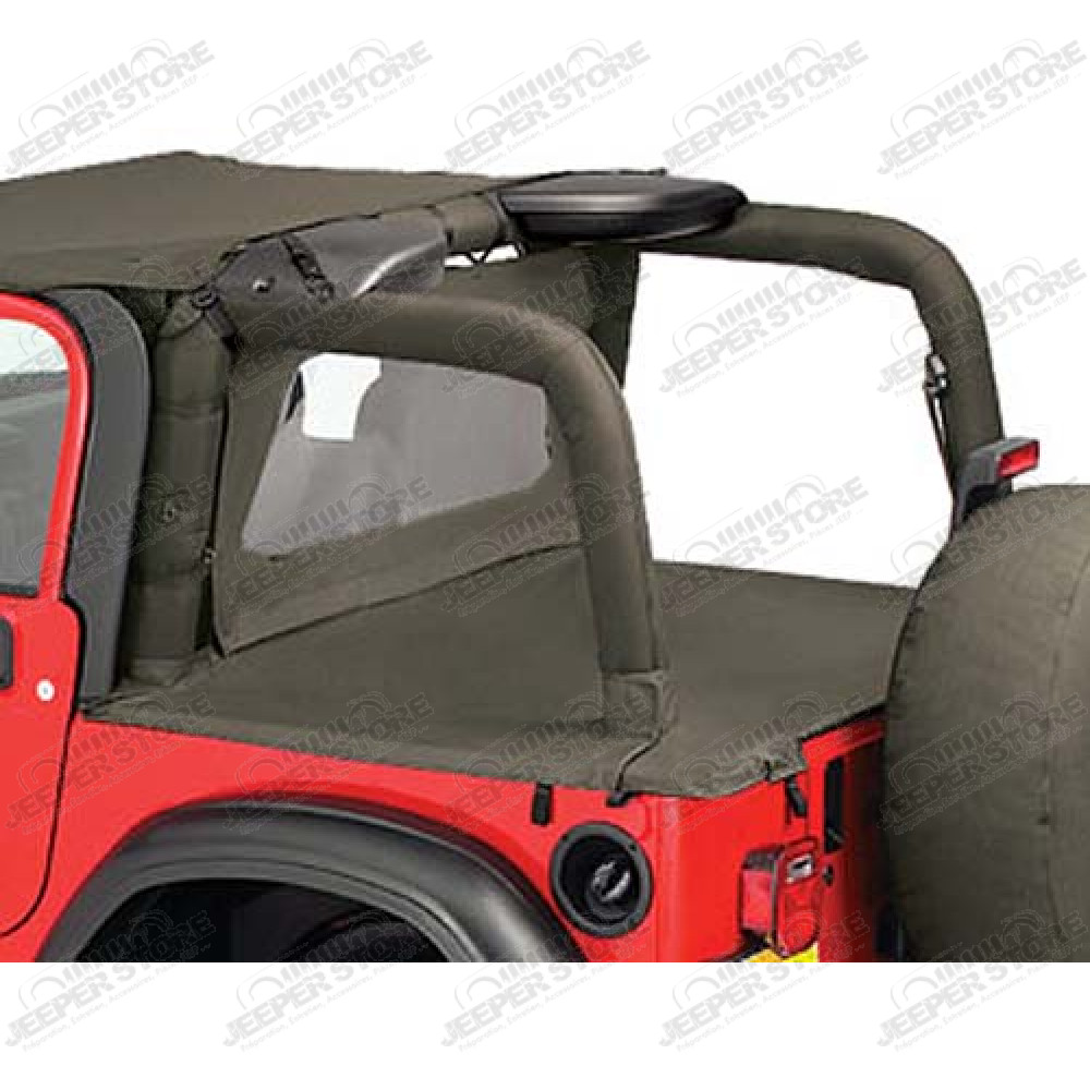 Couverture de plateau de chargement "Duster", sans support (en remplacement de hard-top) Khaki Dia., Jeep Wrangler TJ Unlimited, 