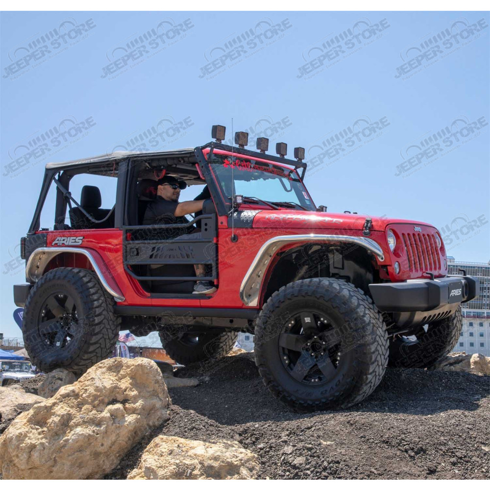 Kit demi portes avant tubulaire en aluminium couleur noir - Jeep Wrangler JK et JK Unlimited - 51810-01AR / AR15009 / 15009