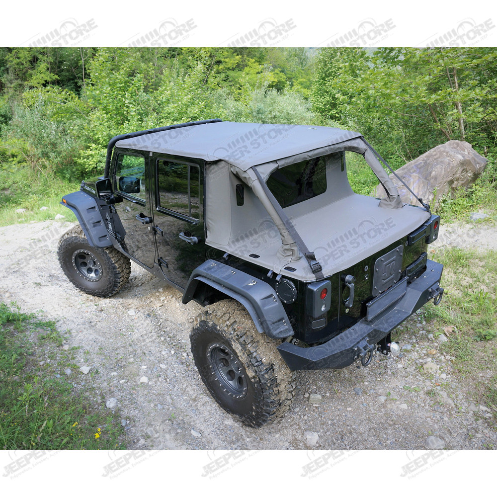 Bâche complète Suntop Cargo Top U4, couleur: noir (Black Diamond) pour Jeep Wrangler JK Unlimited (4 portes)