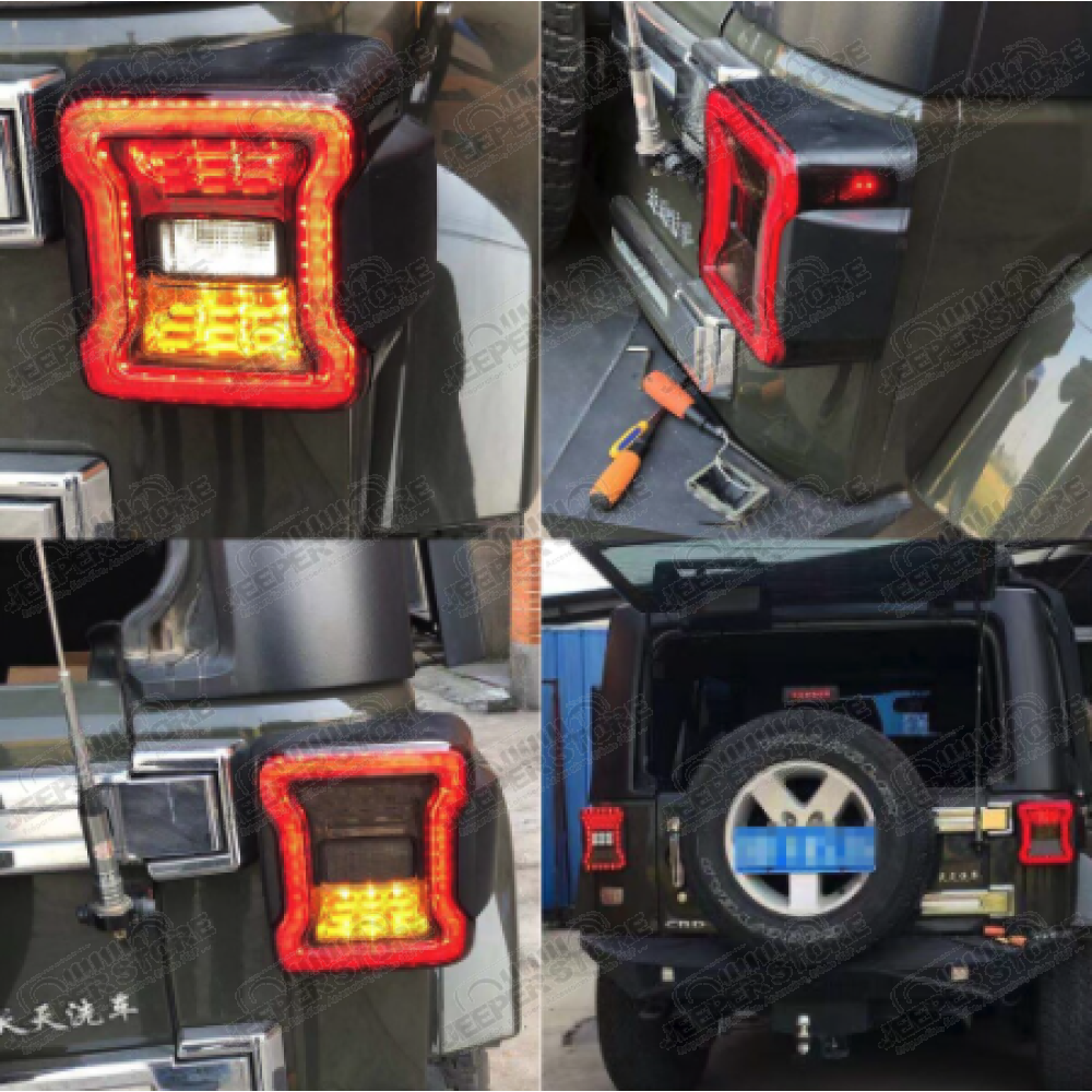 Kit de feux arrière LED (type Wrangler JL) pour Jeep Wrangler JK
