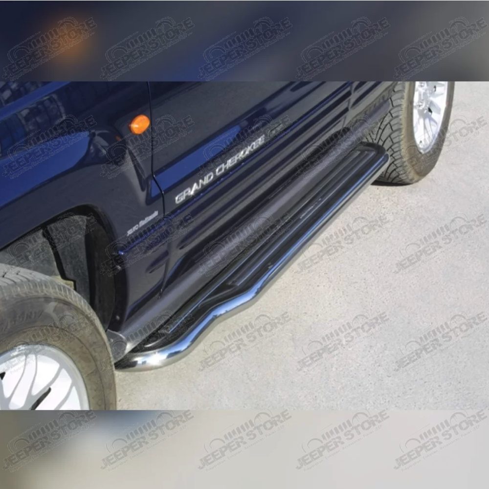 Kit de marches pieds acier inox avec plateaux pour Jeep Grand Cherokee WJ, WG