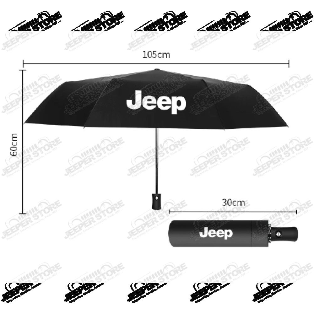 Goodies : Parapluie Jeep rétractable de couleur noir