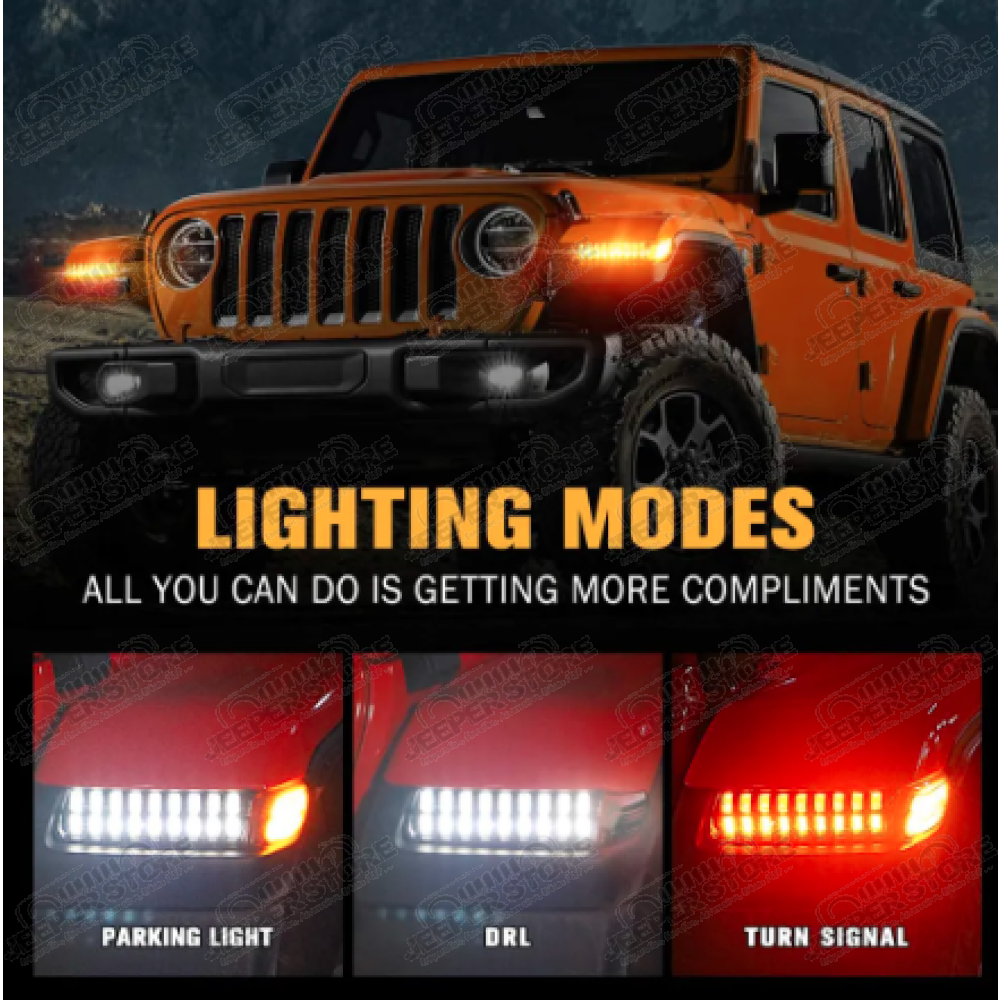 Kit clignotants et phares de jour à LED pour Jeep Wrangler JL