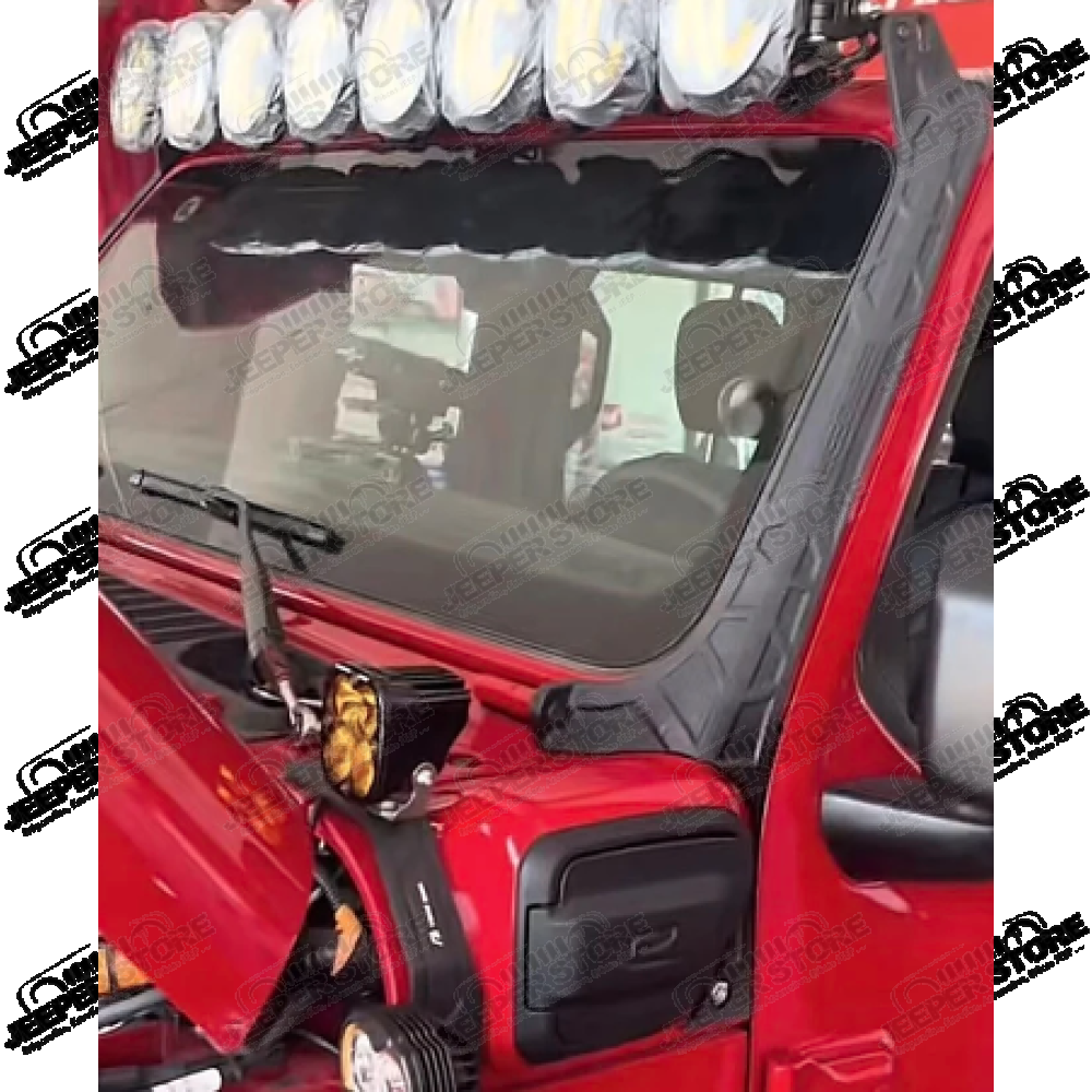 Fixations pour rampe LED 52'' de pare brise Jeep Wrangler JL Unlimited 4xe