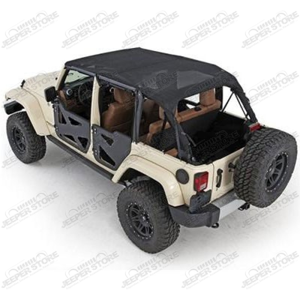 Bikini version ''Safari'' couleur: black MESH (Filet) Jeep Wrangler JK (2 portes)