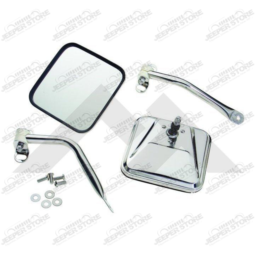 Complete Side Mirror Set (Stainless)