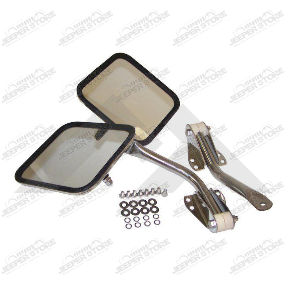 Complete Side Mirror Set (Stainless)