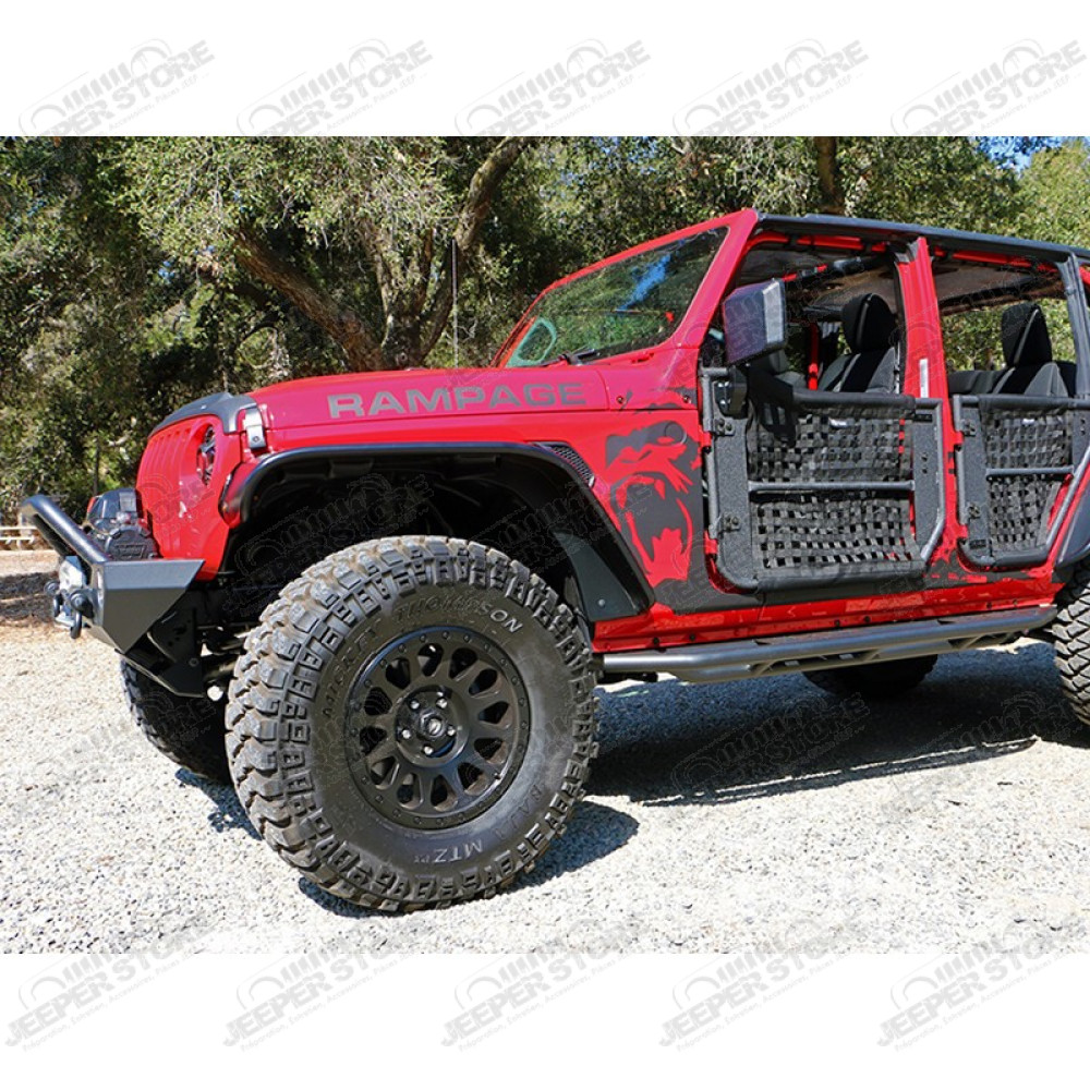 Kit de 2 demi portes avant tubulaire avec rétroviseurs pour Jeep Wrangler JL 