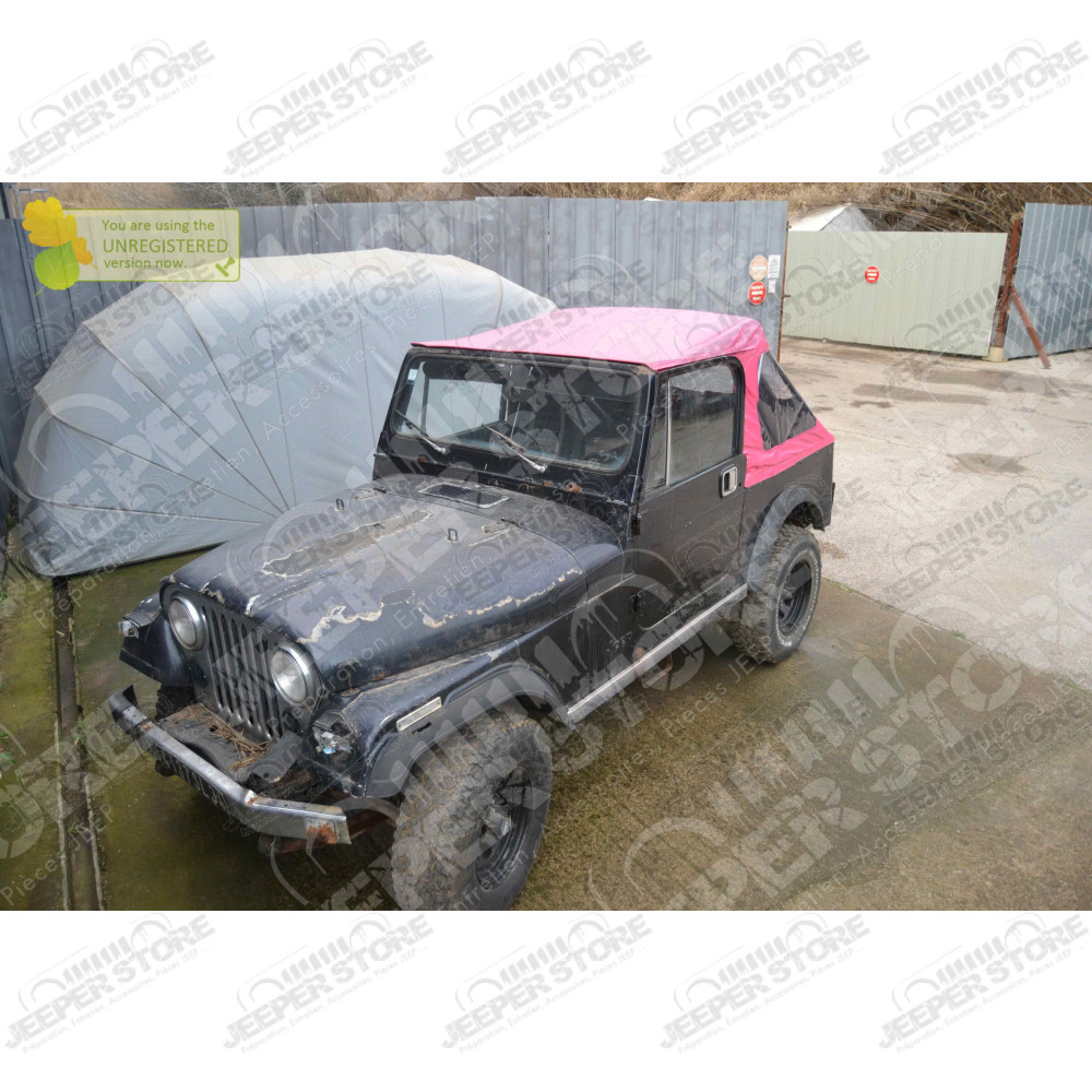 New Old Stock: Bache Kayline "FastBack" (couleur: rose) pour Jeep CJ7 et Wrangler YJ