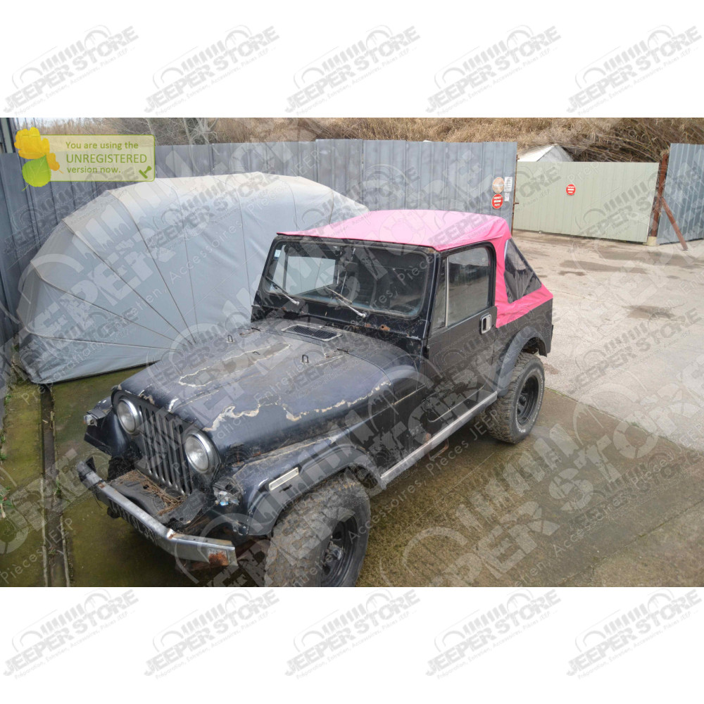 New Old Stock: Bache Kayline "FastBack" (couleur: rose) pour Jeep CJ7 et Wrangler YJ