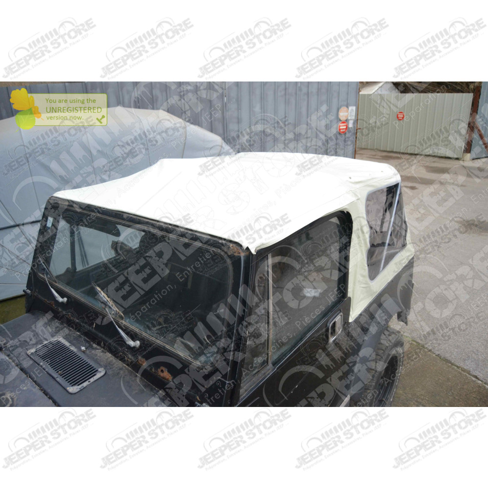 New Old Stock: Bache Kayline " Mi - FastBack" (couleur: Blanche) pour Jeep CJ7 et Wrangler YJ