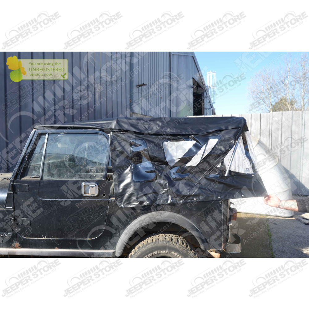 New Old Stock: Bache Kayline " Soft Top " (couleur: noir) pour Jeep CJ8