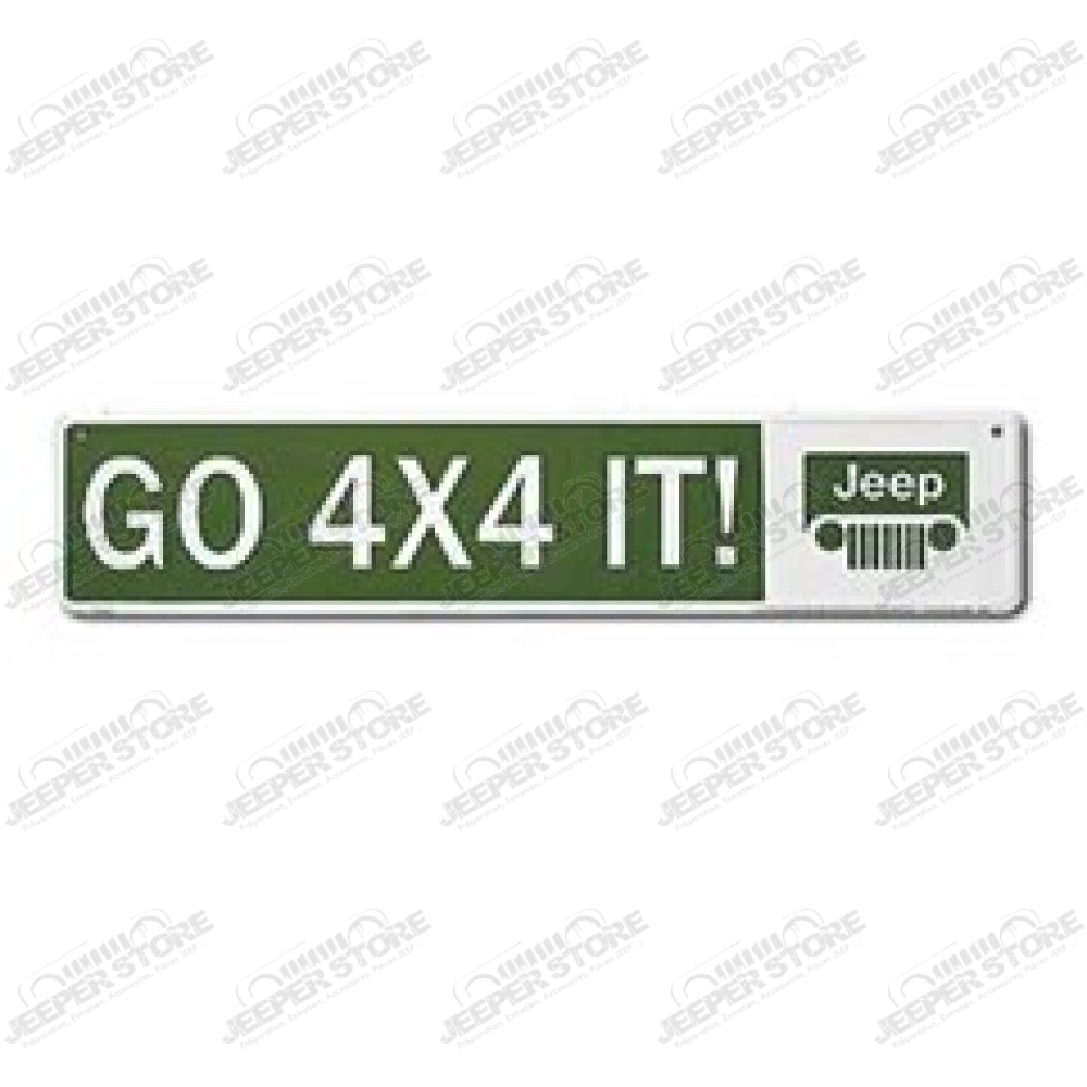 DSS21103 , Plaque d'immatriculation, Jeep street sign "go 4x4 it" 