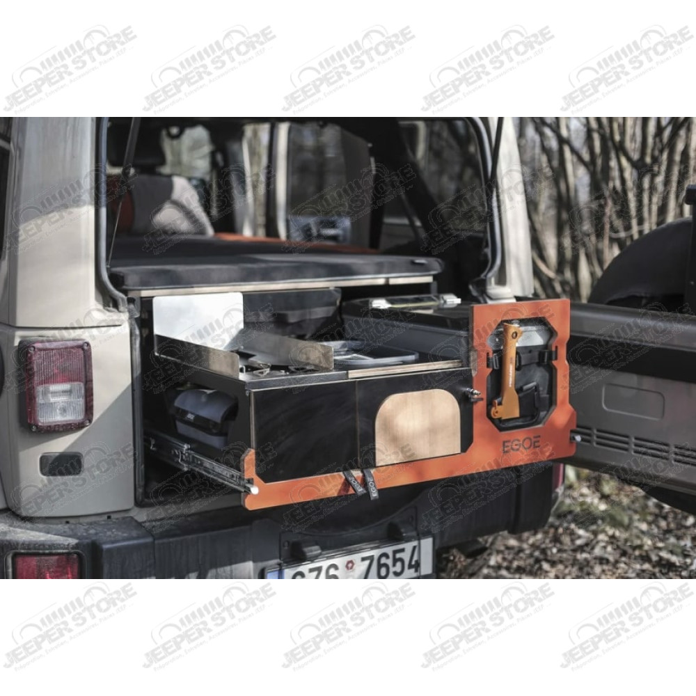 Kit rangements, cuisine et lit pour Jeep Wrangler JK Unlimited (4 portes) - EGOE Nest - Supertramp 300 - NEstbox