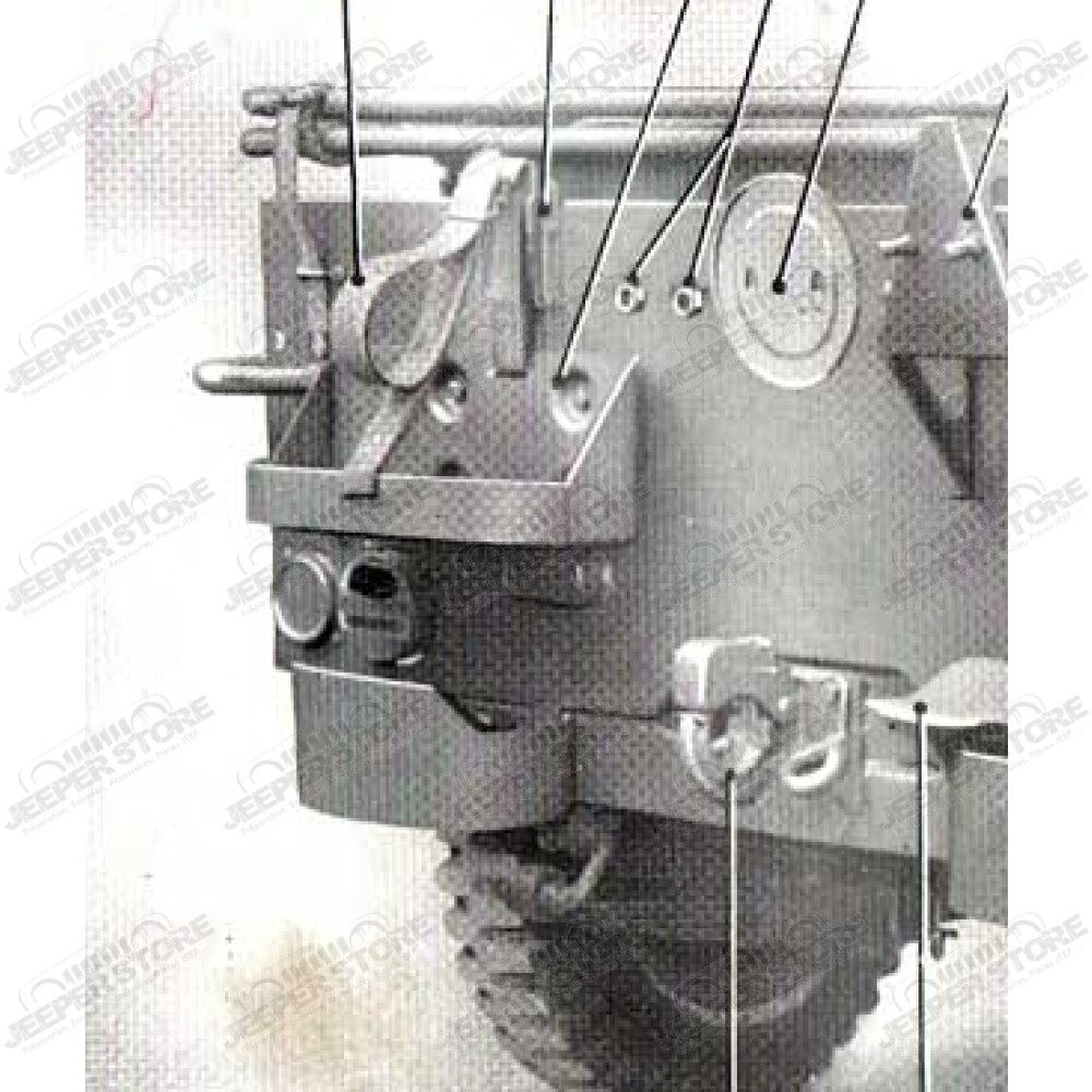 Porte jerrican sur panneau arrière type US - Jeep MB, GPW, M201 - A4123 / WOA4123