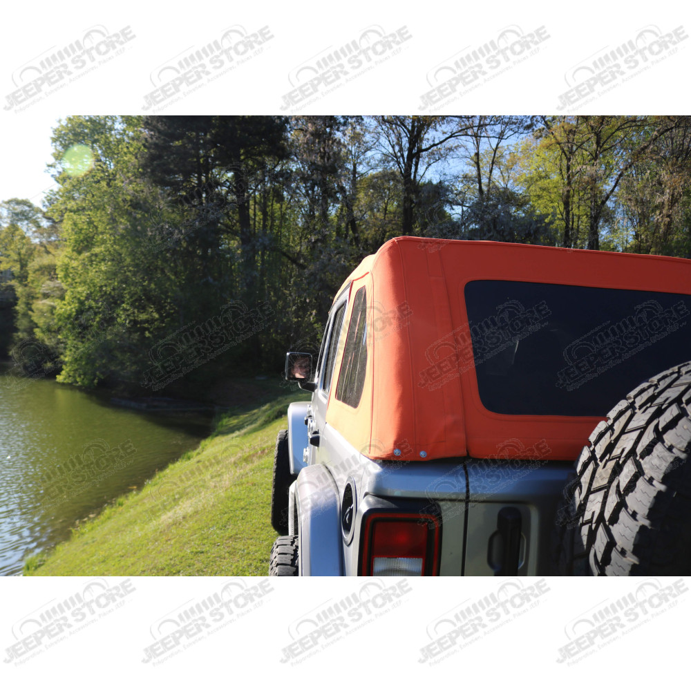 Bâche électrique Fastback by MyTop - Couleur : Fire Engine Red (Rouge) - Jeep Wrangler JL Unlimited (4 portes)